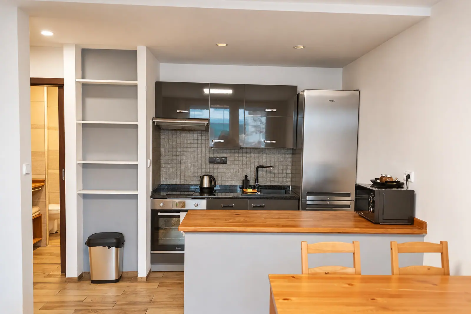 The apartment kitchen