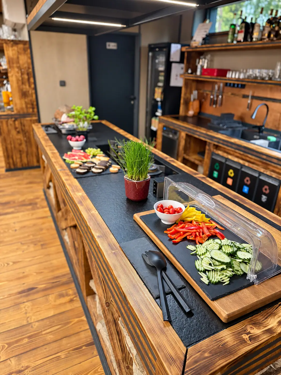 The clubhouse kitchen