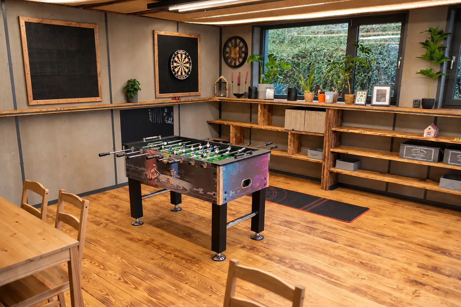 Table football in the clubhouse